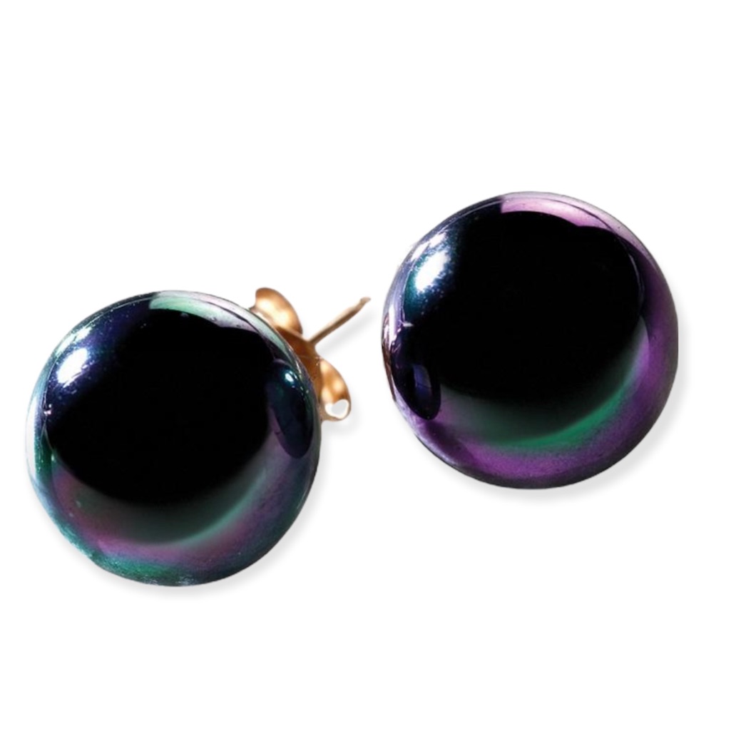 Stauer Tahiti Black Peacock Earrings